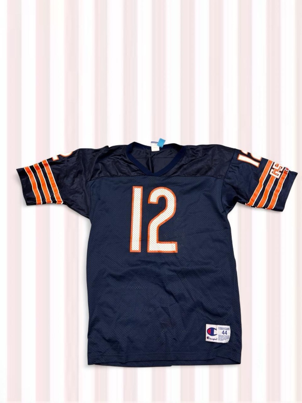 Champion Chicago Bears Kramer Navy Blue Football Jersey with Orange Trim (12)